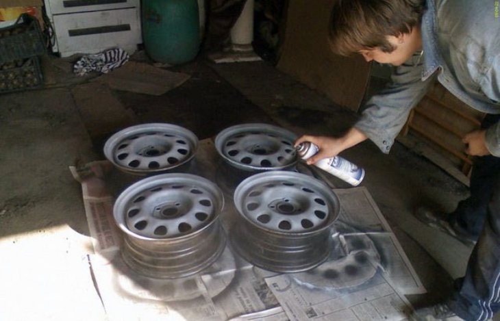 Подготовка к покраске штампованных дисков